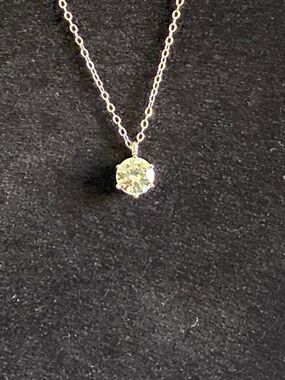 Classic 1 Carat Solitaire Moissanite Pendant Necklace in Silver